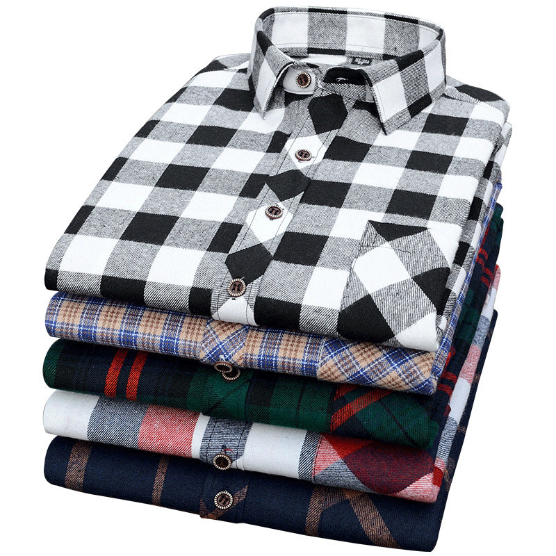 Brushed plain shirt 2025 for men