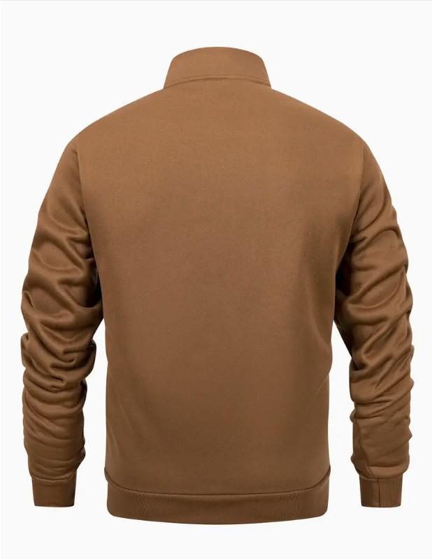 2 Pcs Men's Fleece Plain Zipper