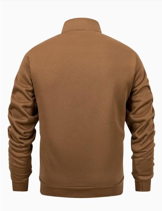 2 Pcs Men's Fleece Plain Zipper