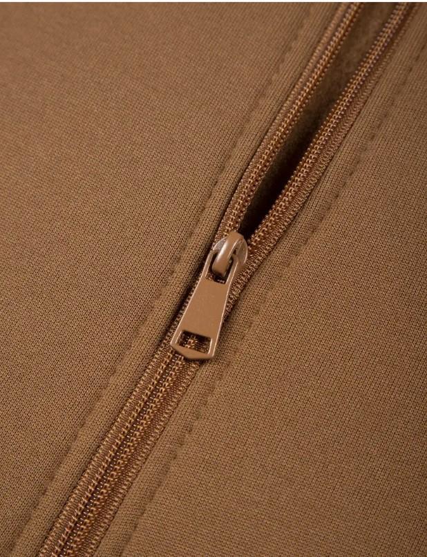 2 Pcs Men's Fleece Plain Zipper